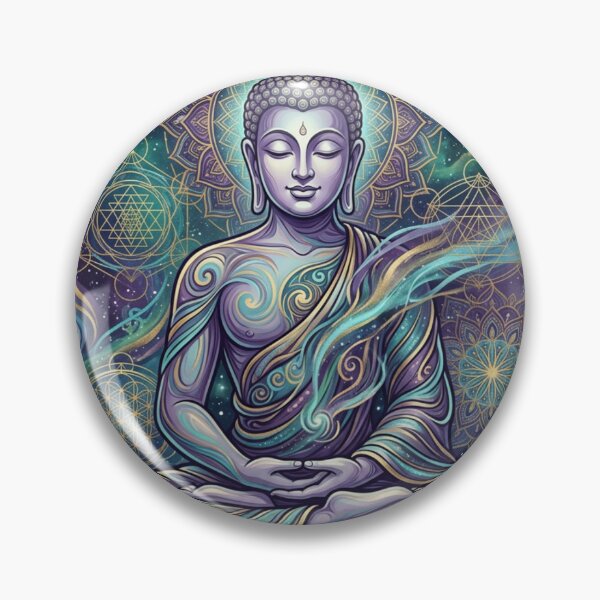 Item preview, Cosmic Meditating Buddha Spiritual Mandala Art designed and sold by vsl363.