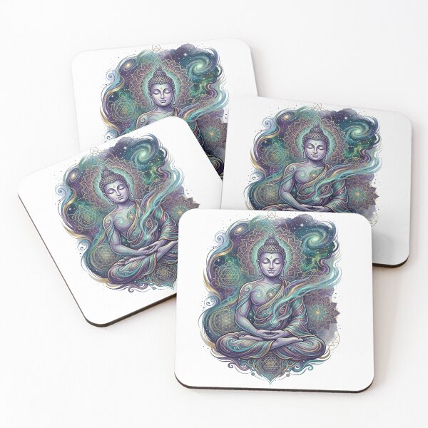 Item preview, Cosmic Meditating Buddha Spiritual Mandala Art designed and sold by vsl363.