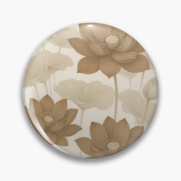 Item preview,  Exclusive Fashion Vintage Lotus – Elegant Sepia Floral Art designed and sold by Karszul.