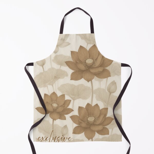 Item preview, Exclusive Fashion Vintage Lotus – Elegant Sepia Floral Art designed and sold by Karszul.