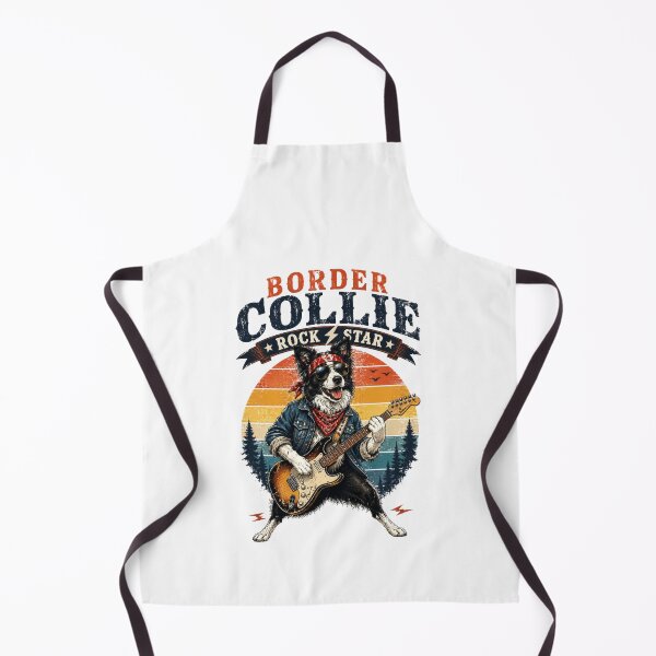 Item preview, Border Collie Rock Star – Vintage Retro Guitar Dog T-Shirt designed and sold by 88 Design.