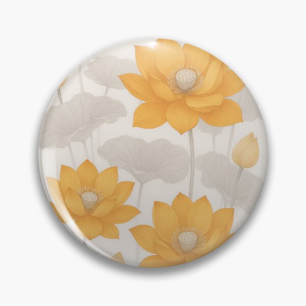 Item preview, Exclusive Fashion Golden Lotus – Elegant Yellow Floral Artwork designed and sold by Karszul.