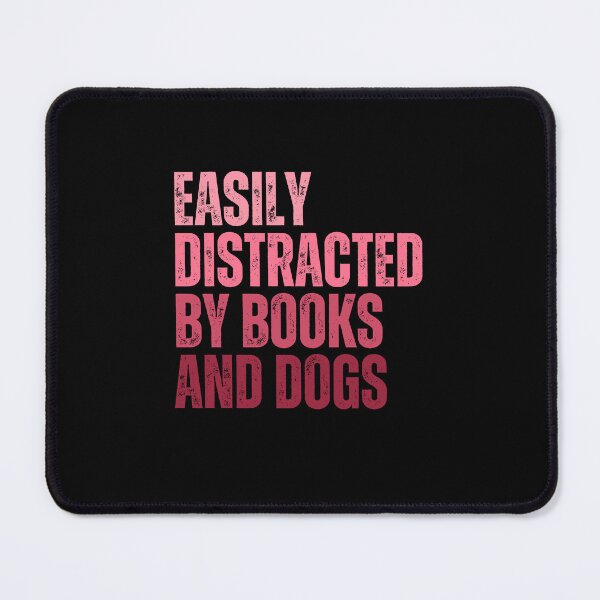 Item preview, Easily Distracted By Books And Dogs Book Lover Reader Dog Owner Bibliophile Pet Parent designed and sold by RetroMini2026.