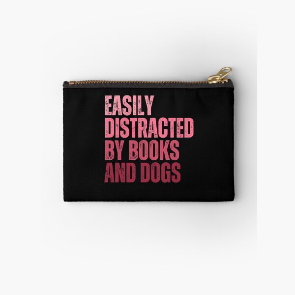 Item preview, Easily Distracted By Books And Dogs Book Lover Reader Dog Owner Bibliophile Pet Parent designed and sold by RetroMini2026.
