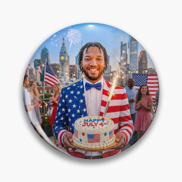 Item preview, Jalen Brunson NY Knicks Happy July 4 designed and sold by Home Decor Art.