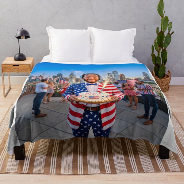 Item preview, Jalen Brunson NY Knicks Happy July 4 designed and sold by Home Decor Art.