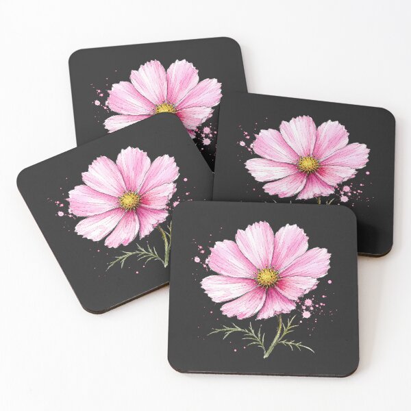 Item preview, Pink Cosmos Illustration | Watercolor Botanical Wildflower Art designed and sold by ColorSplash123.