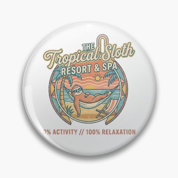 Item preview, The Tropical Sloth Resort and Spa Retro 90s Funny Meme designed and sold by Yellowriversss.