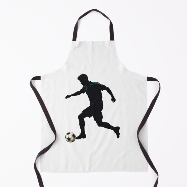 Item preview, Soccer Player Silhouette — Football Dribbling Action Art Print designed and sold by icemanphotos.