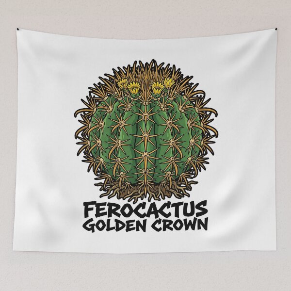 Item preview, Golden Crown Ferocactus Street Art Vector Graphic① designed and sold by GreenDivisionJP.