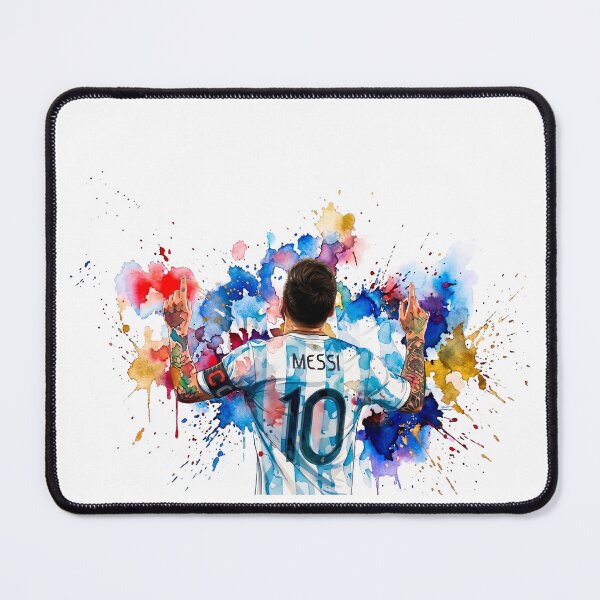 Artikelvorschau, Argentinien Messi Aquarellkunst, Argentinischer Fußball 2026 entworfen und verkauft von Qellus-Style.