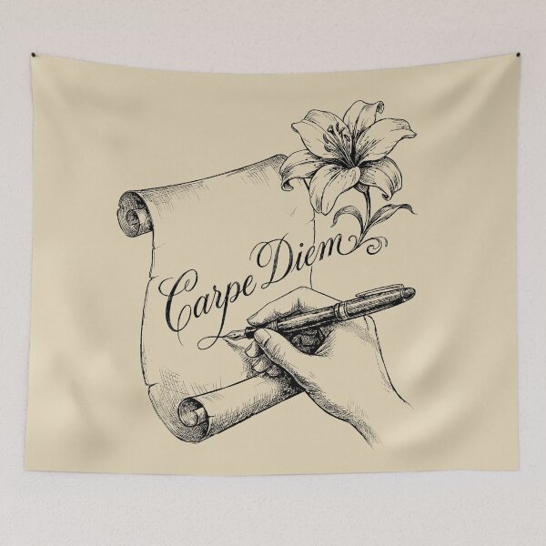 Item preview, Fountain Pen Botanical Script - Light Academia Aesthetic designed and sold by bapupa.