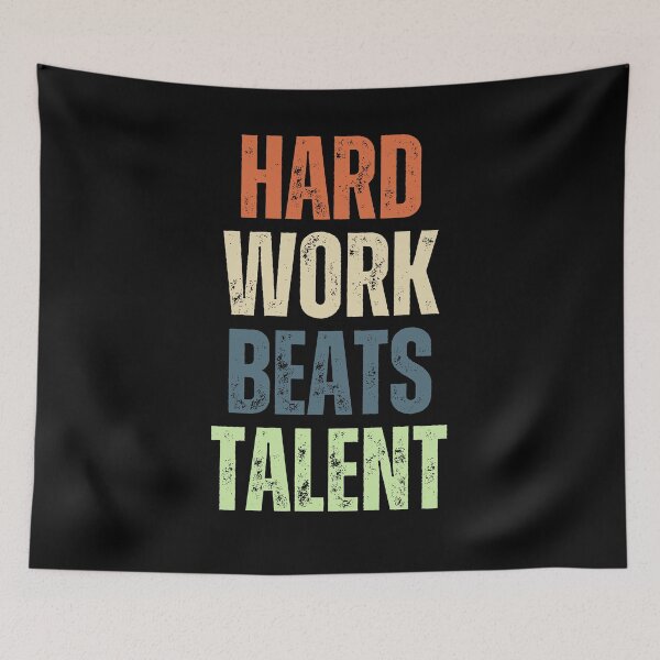 Item preview, Hard Work Beats Talent Motivational Quote For Athletes Entrepreneurs And Success Seekers designed and sold by HumansStuck12.