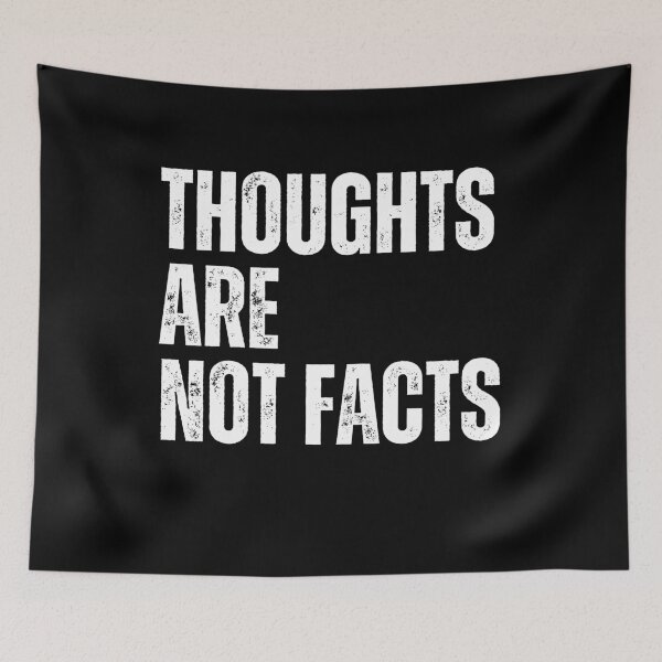 Item preview, Thoughts Are Not Facts Mental Health Mindfulness Psychology Quote designed and sold by RetroMini2026.