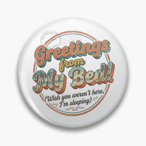 Item preview, Greetings from my Bed Funny Vintage Postcard Greetings from Nowhere designed and sold by Yellowriversss.