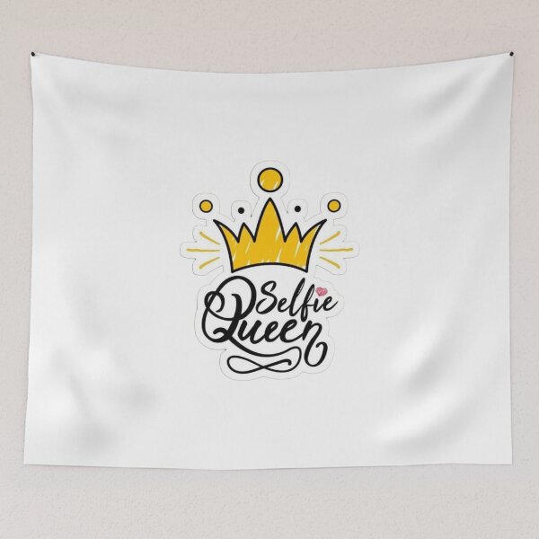 Item preview, Selfie Queen Typography Crown Sticker - Fun Graphic Art !  designed and sold by Ulikedigital14.