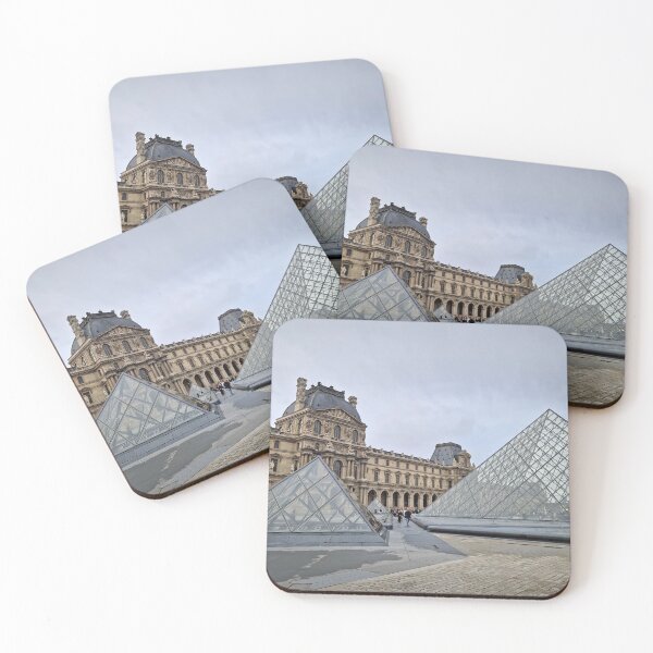 Item preview, The ornate facade and glass Pyramid of Louvre designed and sold by psychoshadow.