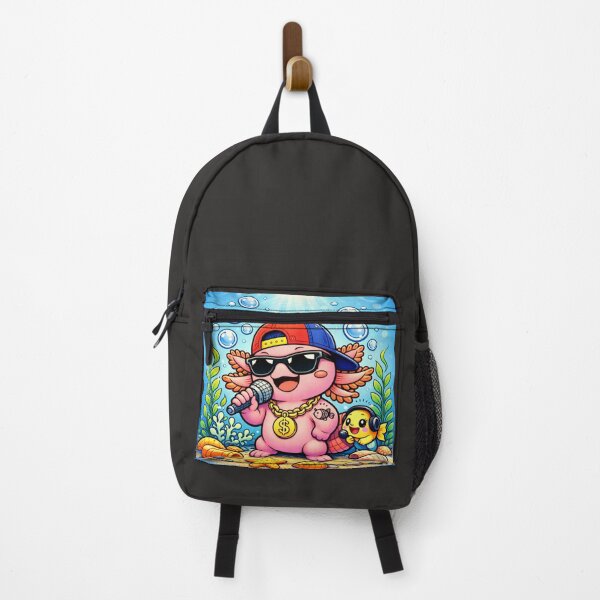 Item preview, Hip-Hop Axolotl Rapper - Kawaii Underwater Concert designed and sold by ImagineNature.