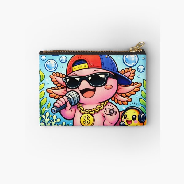 Item preview, Hip-Hop Axolotl Rapper - Kawaii Underwater Concert designed and sold by ImagineNature.