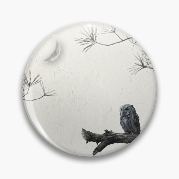 Item preview, Owl in Moonlight | Japanese Wabi-Sabi Art | Zen Bird Minimalist Print designed and sold by KUZU-NOHA.