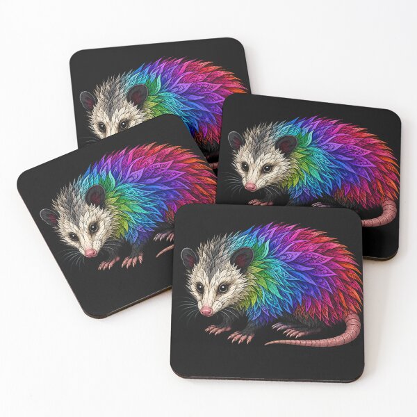 Item preview, Rainbow Opossum – Psychedelic Wildlife Art designed and sold by Karszul.