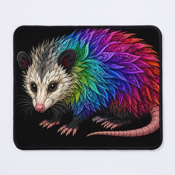 Item preview, Rainbow Opossum – Psychedelic Wildlife Art designed and sold by Karszul.