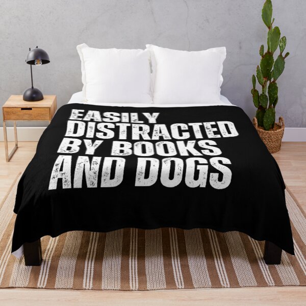 Item preview, Easily Distracted By Books And Dogs Book Lover Dog Owner Reader designed and sold by RetroMini2026.