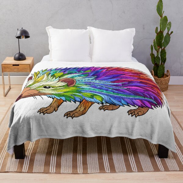 Item preview, Rainbow Hedgehog – Psychedelic Color Burst Wildlife Art designed and sold by Karszul.
