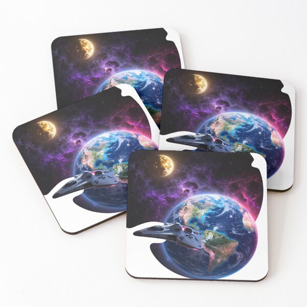 Item preview, Space Escape Sci-Fi Spaceship Leaving Earth designed and sold by vsl363.