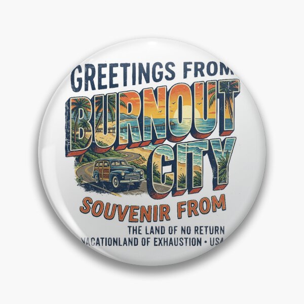 Item preview, Greetings from Burnout City Funny Vintage Postcard designed and sold by Yellowriversss.
