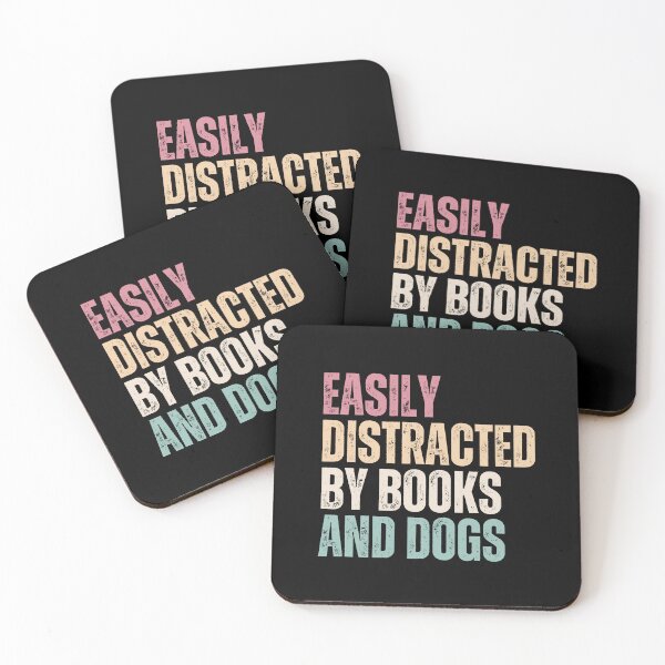 Item preview, Easily Distracted By Books And Dogs Book Lover Dog Owner Gift designed and sold by RetroMini2026.