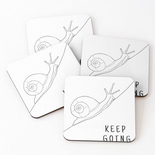 Item preview, Steady Climb – Snail Moving Uphill Line Art designed and sold by Karszul.