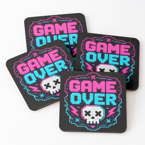 Item preview, Game Over Retro Pixel Art — Gamer Sticker T-Shirt designed and sold by tommysworks.