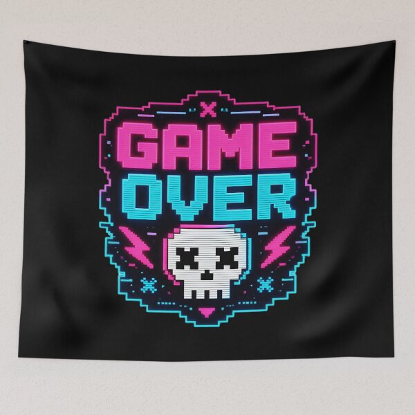 Item preview, Game Over Retro Pixel Art — Gamer Sticker T-Shirt designed and sold by tommysworks.