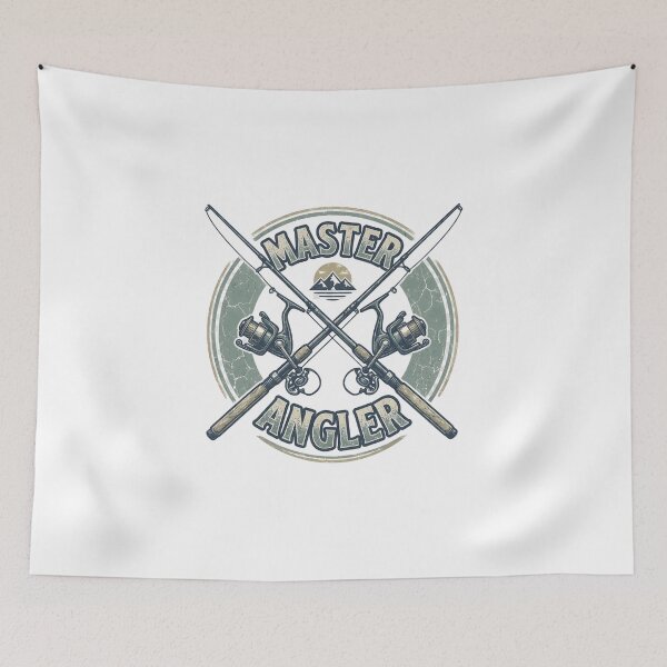 Item preview, Master Angler Vintage Fishing Rods Retro Design designed and sold by Zeneris.