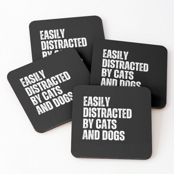 Item preview, Easily Distracted By Cats And Dogs Pet Lover Funny Animal Owner designed and sold by RetroMini2026.