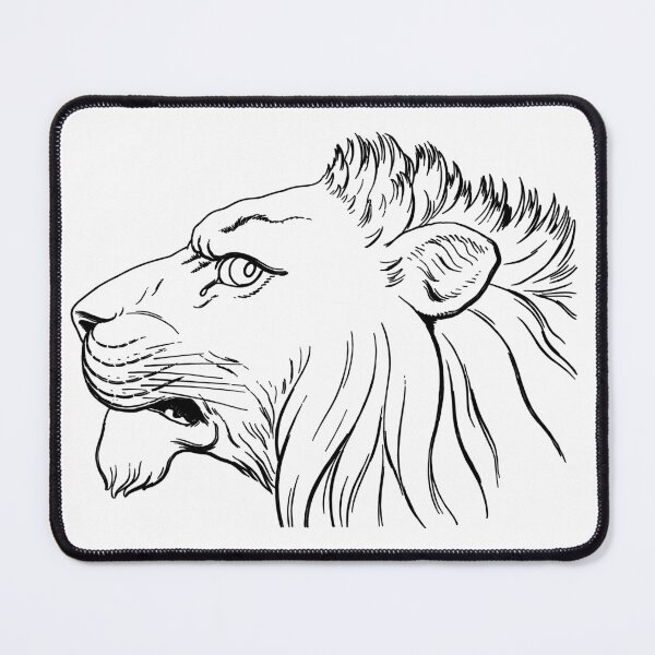 Item preview, Vintage Minimalist Lion Line Art Portrait designed and sold by OpenFrameStudio.