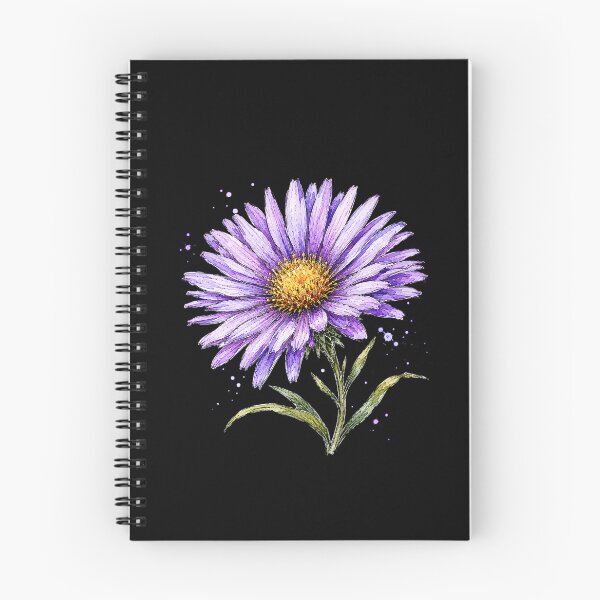 Item preview, Purple Aster Wildflower Illustration | Watercolor Botanical Sketch Art designed and sold by ColorSplash123.