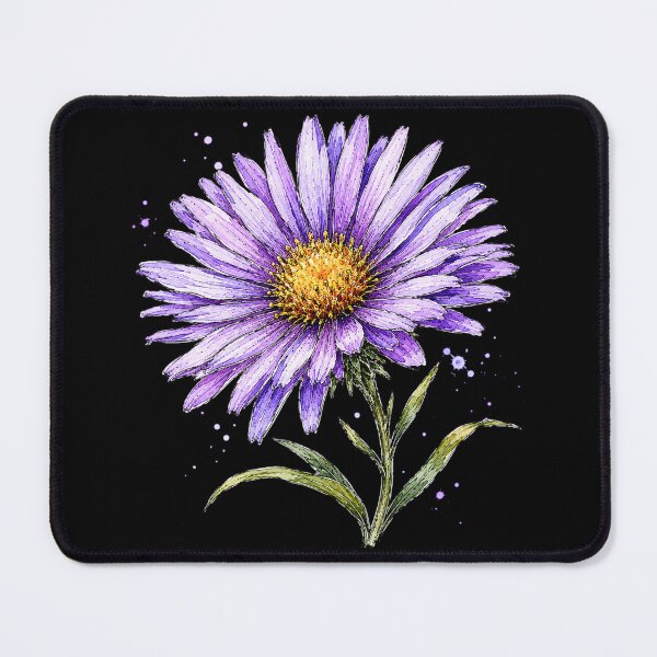 Item preview, Purple Aster Wildflower Illustration | Watercolor Botanical Sketch Art designed and sold by ColorSplash123.