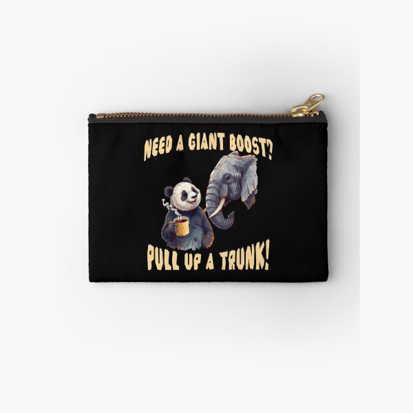 Item preview, Need a Giant Boost? Pull Up a Trunk! Funny Elephant & Panda Coffee Design designed and sold by TestudoDesign.