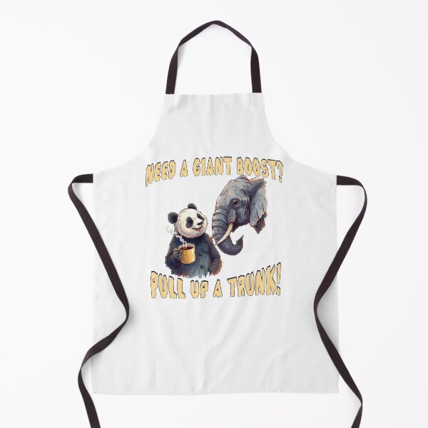 Item preview, Need a Giant Boost? Pull Up a Trunk! Funny Elephant & Panda Coffee Design designed and sold by TestudoDesign.