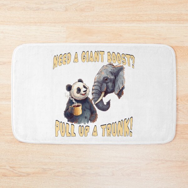 Item preview, Need a Giant Boost? Pull Up a Trunk! Funny Elephant & Panda Coffee Design designed and sold by TestudoDesign.