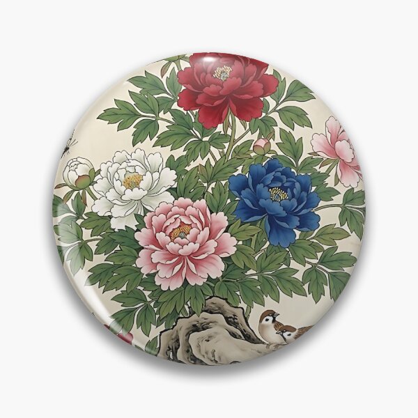 Item preview, Traditional Korean Peony Painting (Moran-do) designed and sold by K-Tradition.
