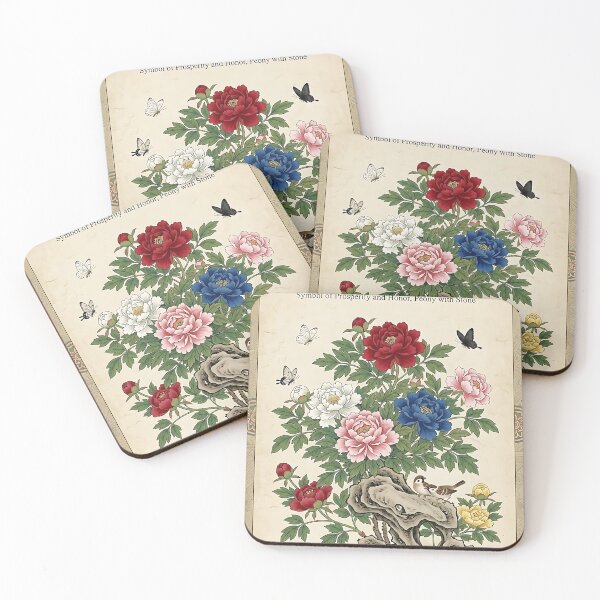Item preview, Traditional Korean Peony Painting (Moran-do) designed and sold by K-Tradition.