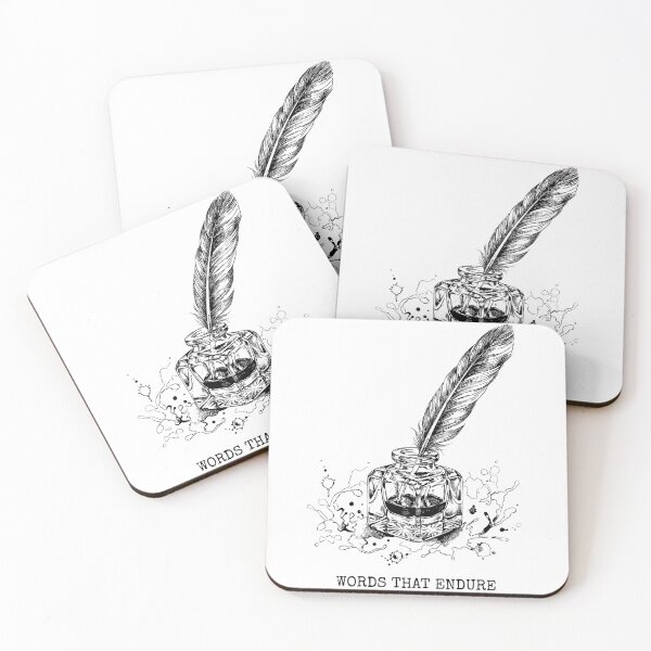 Item preview, Ornate Inkwell Quill Flourish - Vintage Stationery designed and sold by bapupa.