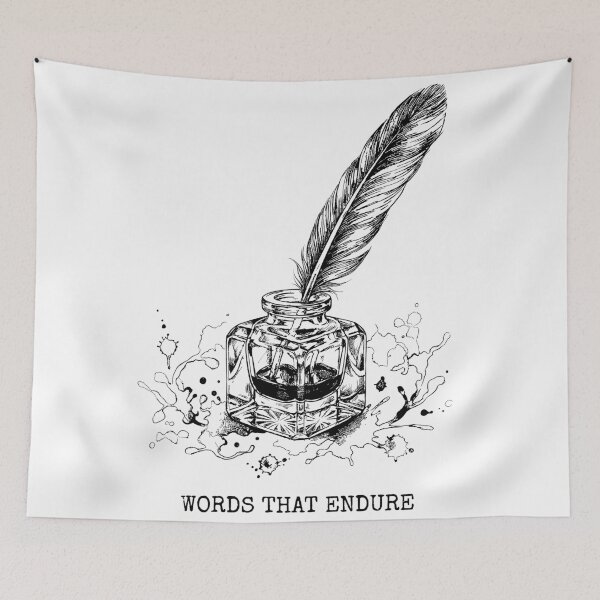 Item preview, Ornate Inkwell Quill Flourish - Vintage Stationery designed and sold by bapupa.