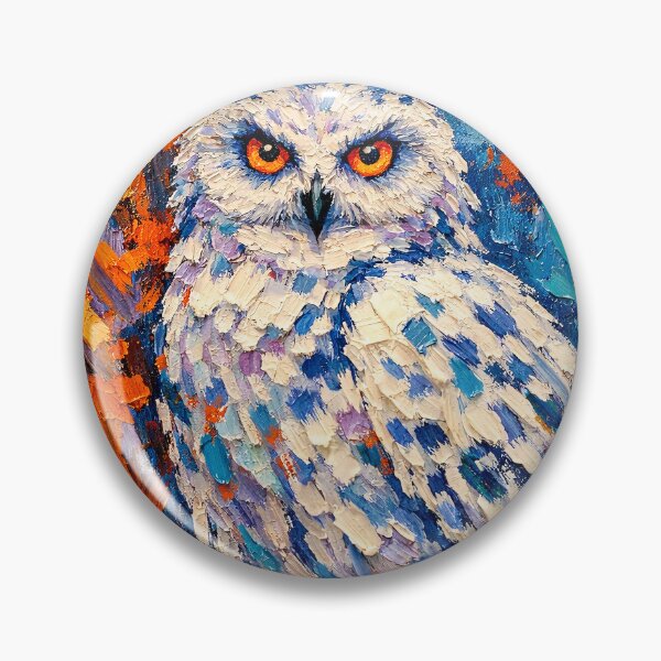 Item preview, Colorful owl on an autumn branch designed and sold by paulrommer.