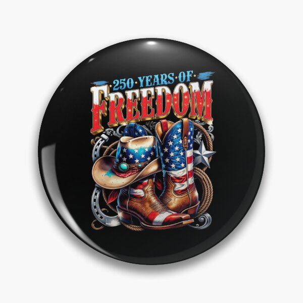 Item preview, 250 Years Of Freedom Patriotic Cowboy Graphic, Semiquincentennial USA Flag Art, 4th Of July Design designed and sold by Keingdesign.
