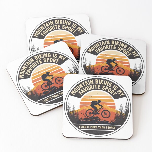 Item preview, Mountain Biking Is My Favorite Sport Sunset Rider Badge designed and sold by DariaOltes.