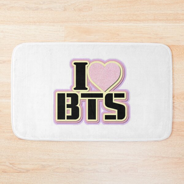 Item preview, Cute Glittery I Heart BTS Sticker - Aesthetic Pastel K-Pop Fan Art !  designed and sold by Ulikedigital14.